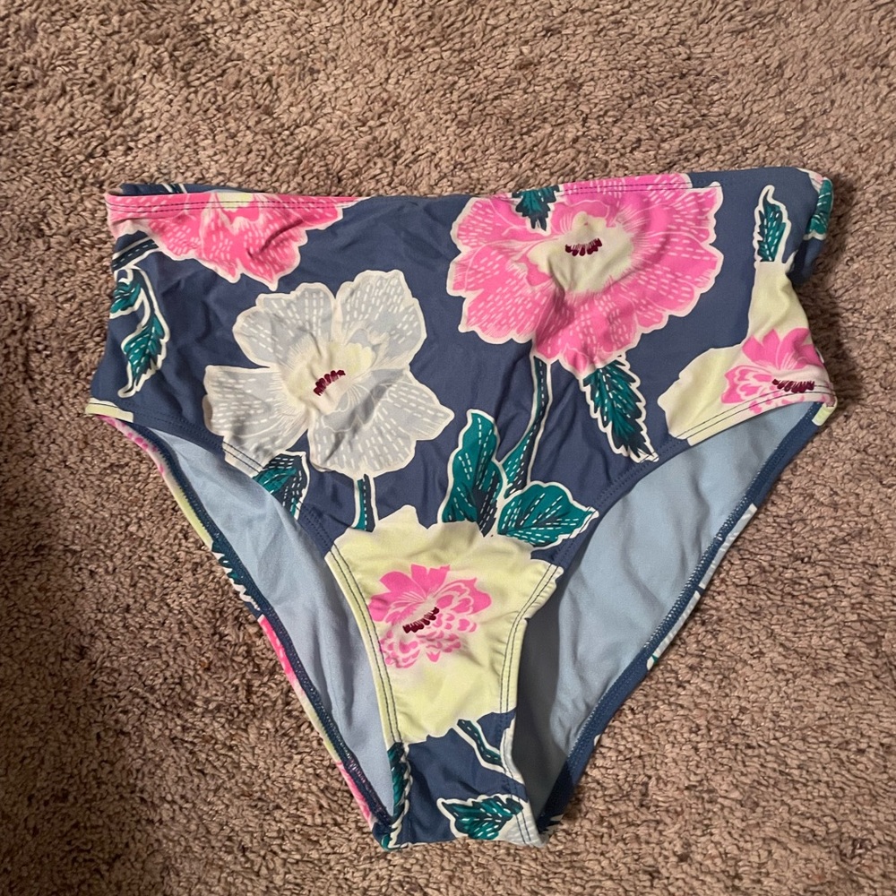 Floral High-Waisted Bikini Bottom